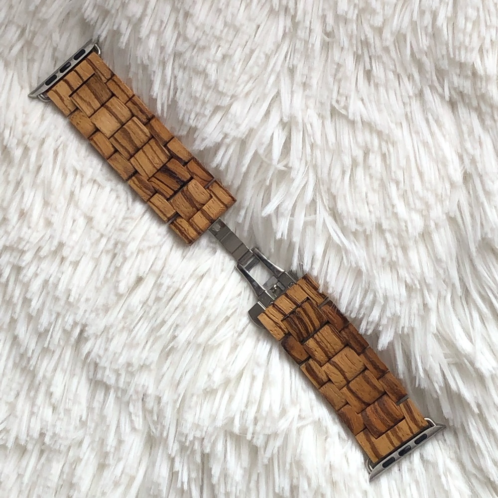 Wood &Stainless Steel Apple 42mm Apple Watch Band